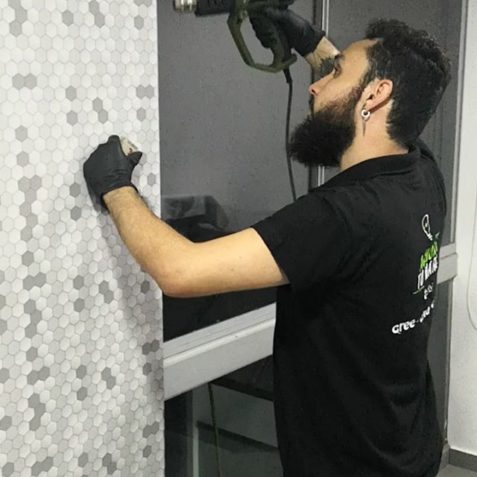 Operador instalado vinil